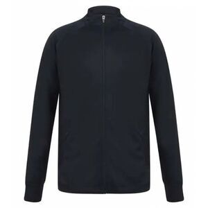 Finden & Hales Mens Contrast Panel Knitted Tracksuit Top / Navy